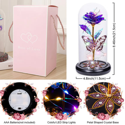 LANZZI Iluminated Rose Glass of Love