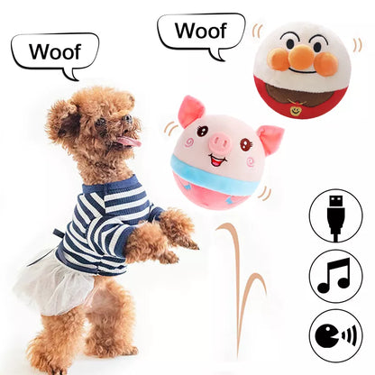 LANZZI Pet Bouncing Toy Ball - USB Rechargeable